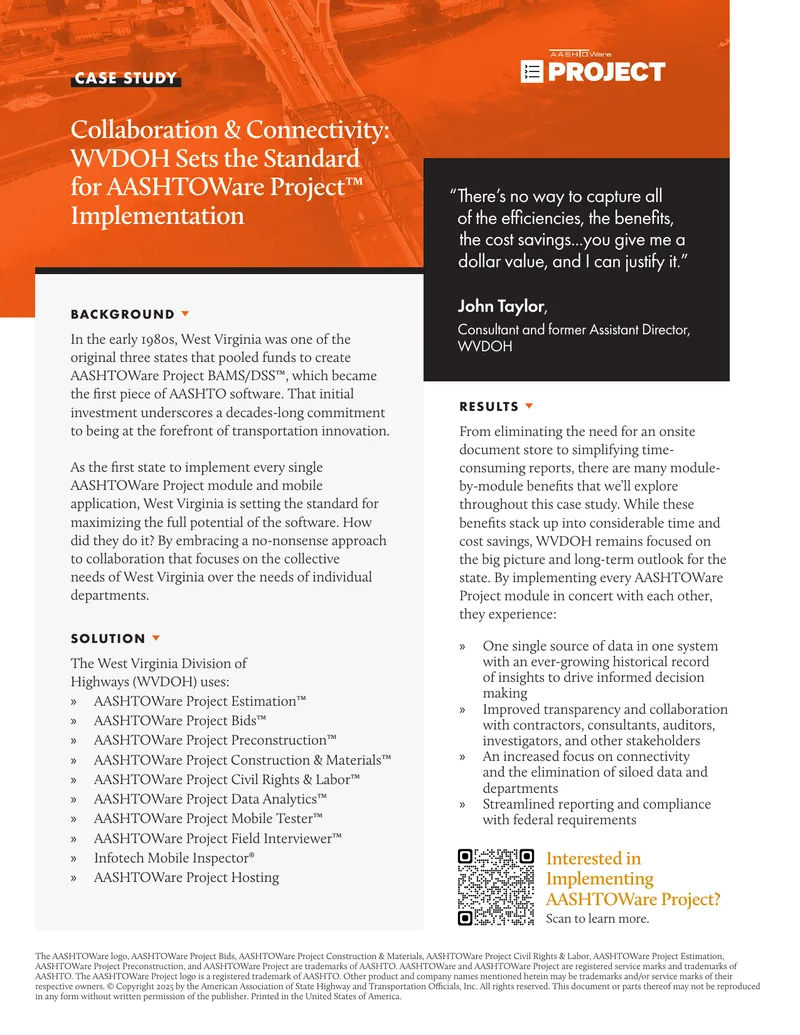 Collaboration and Connectivity in AASHTOWare Project Implementation