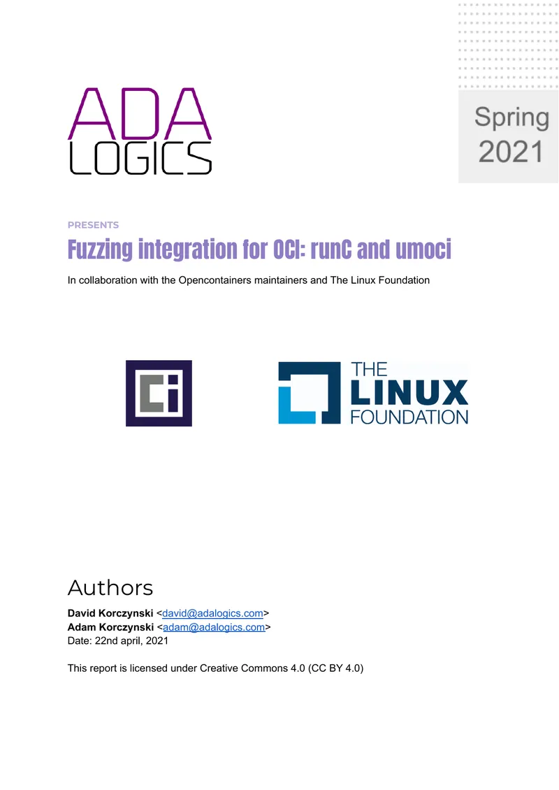 Fuzzing Integration for OCI: runC and umoci