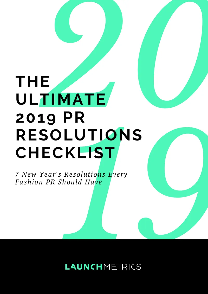 Fashion PR New Year's Resolutions Checklist