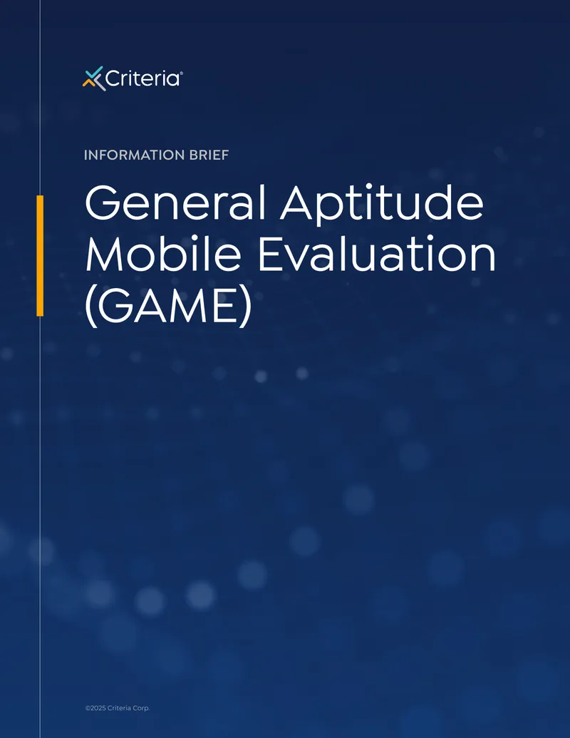General Aptitude Mobile Evaluation Information Brief