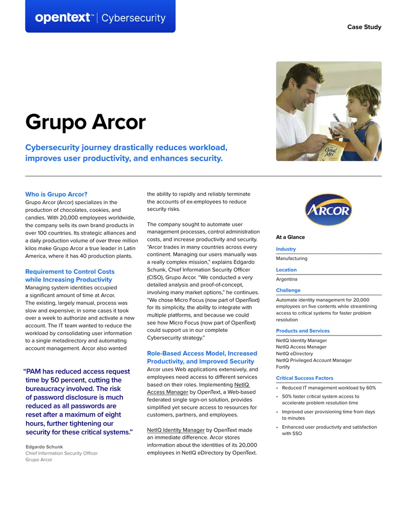 Grupo Arcor Identity Management Automation Case Study