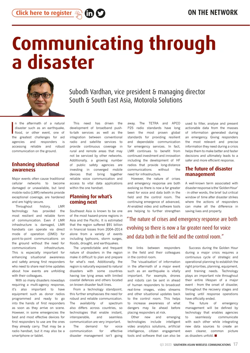 Communication Strategies for Disaster Response