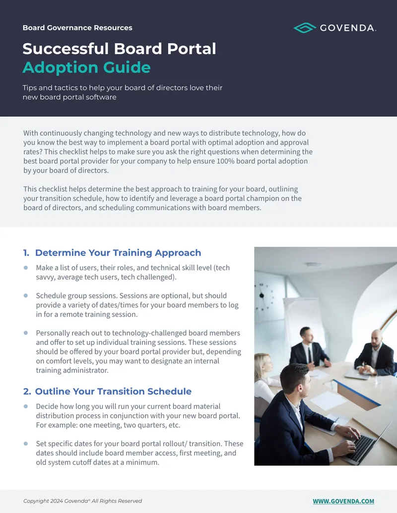 Successful Board Portal Adoption Guide
