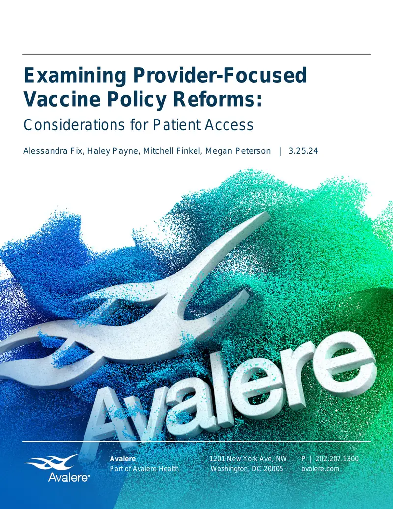 Provider-Focused Vaccine Policy Reforms for Patient Access