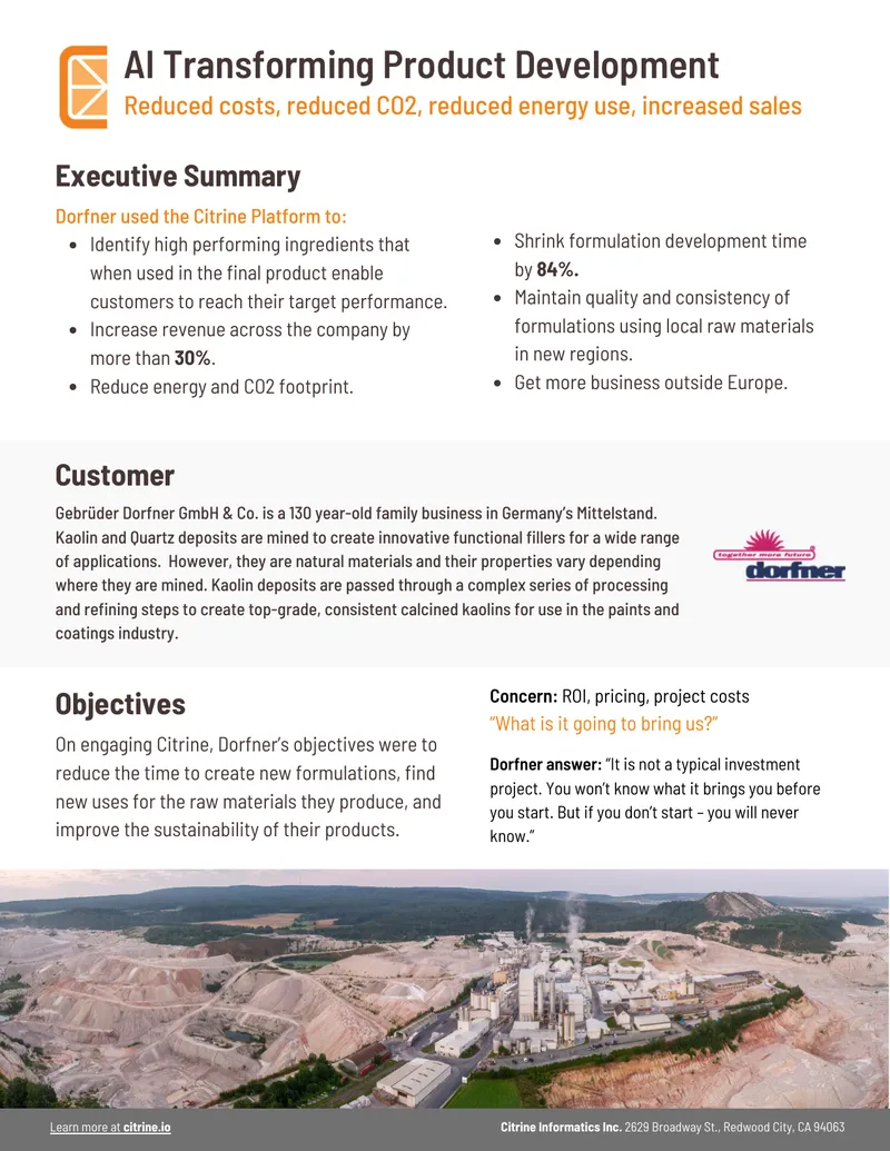 AI-Driven Product Development at Dorfner