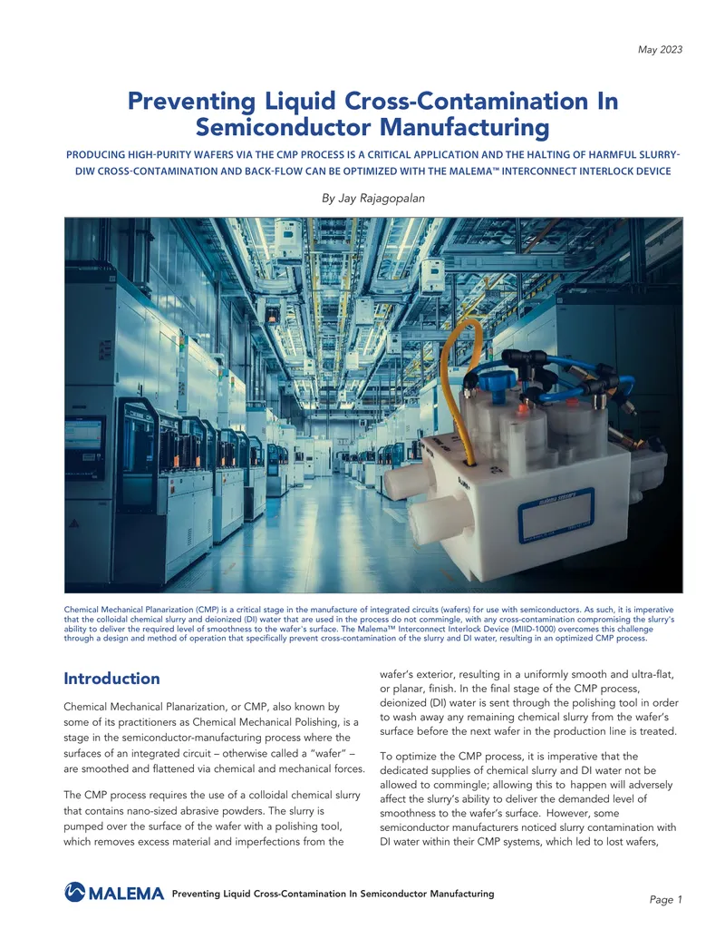 Preventing Liquid Cross-Contamination in Semiconductor Manufacturing