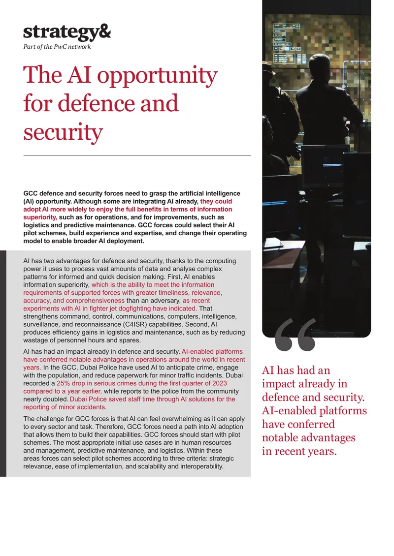 AI Opportunities in Defence and Security
