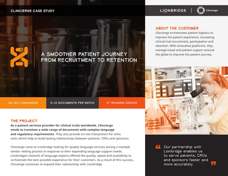Clincierge Patient Services Language Support Case Study