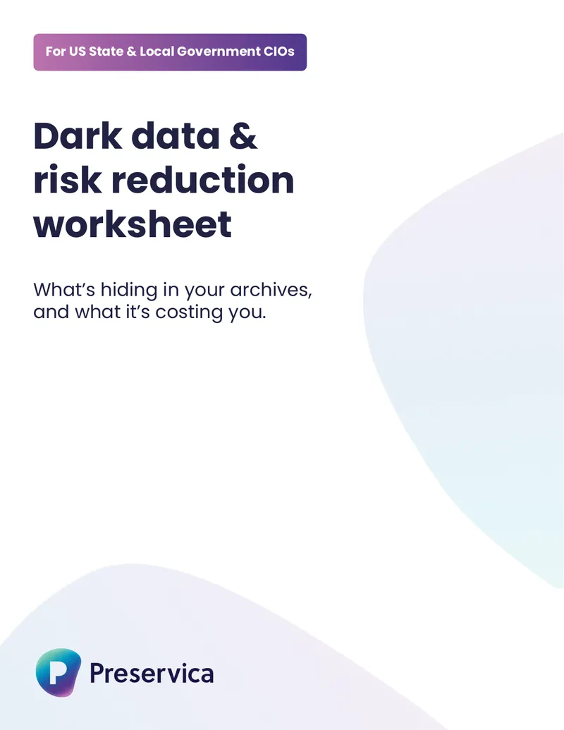 Dark Data and Risk Reduction Worksheet