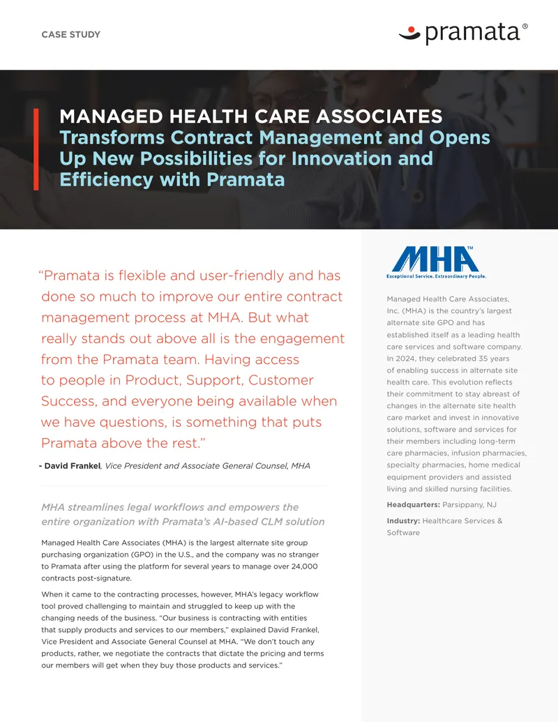 Managed Health Care Associates Contract Management Case Study