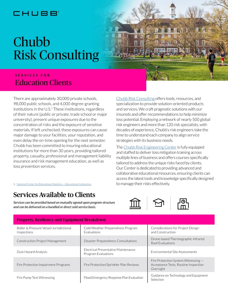 Risk Consulting Services for Educational Institutions