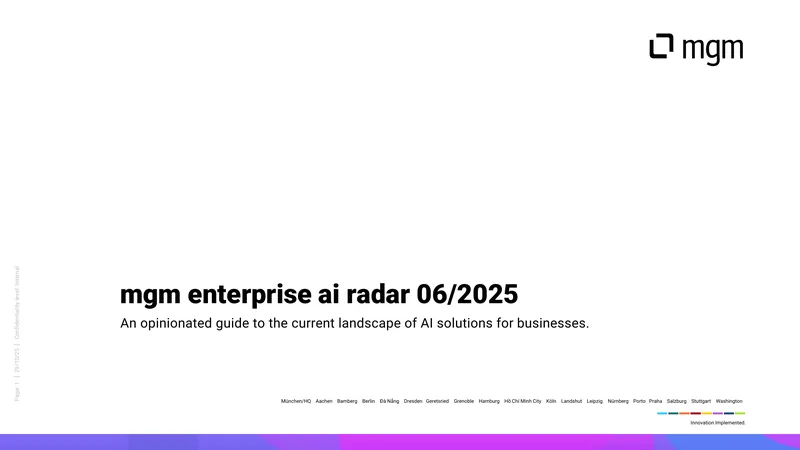 MGM Enterprise AI Radar Biannual Report