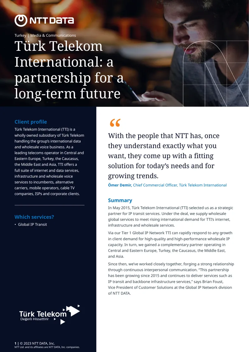 Türk Telekom International Partnership Overview