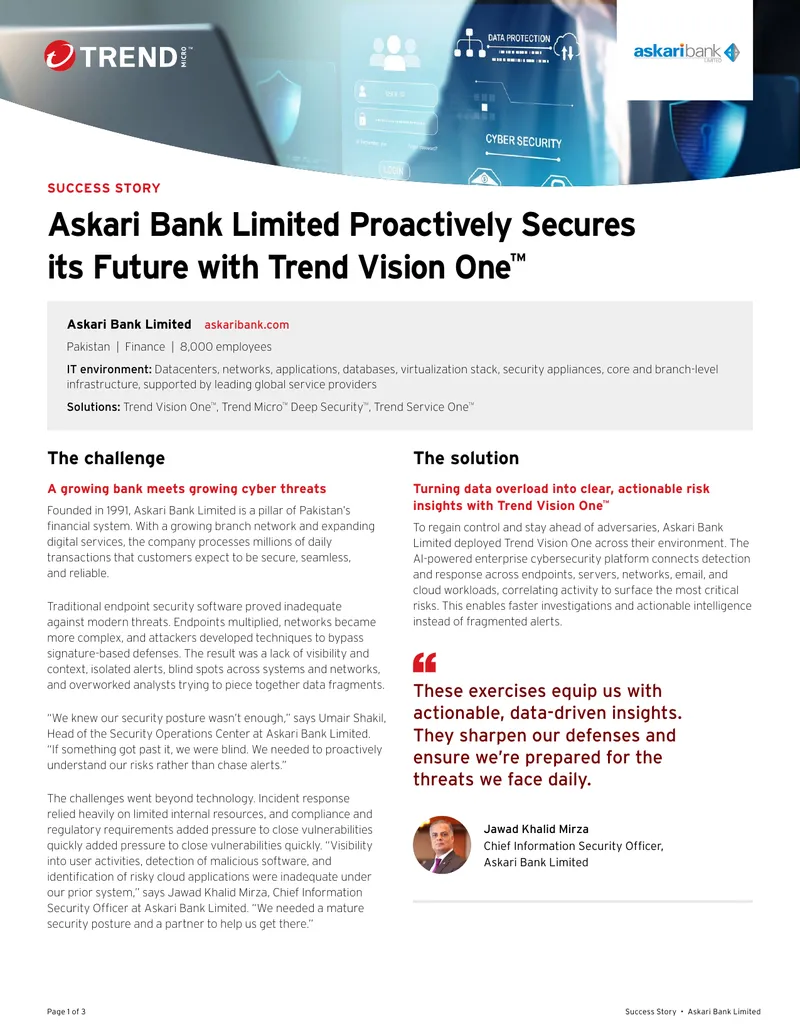 Cybersecurity Transformation at Askari Bank Limited