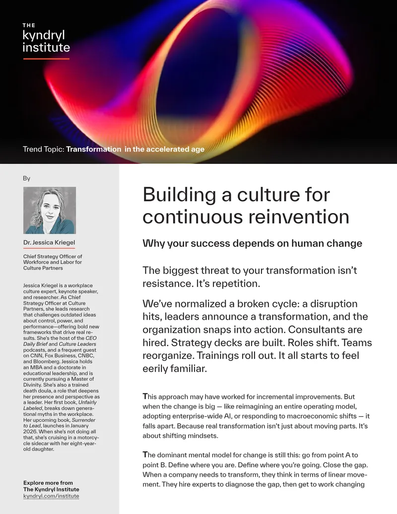 Building a Culture for Continuous Reinvention