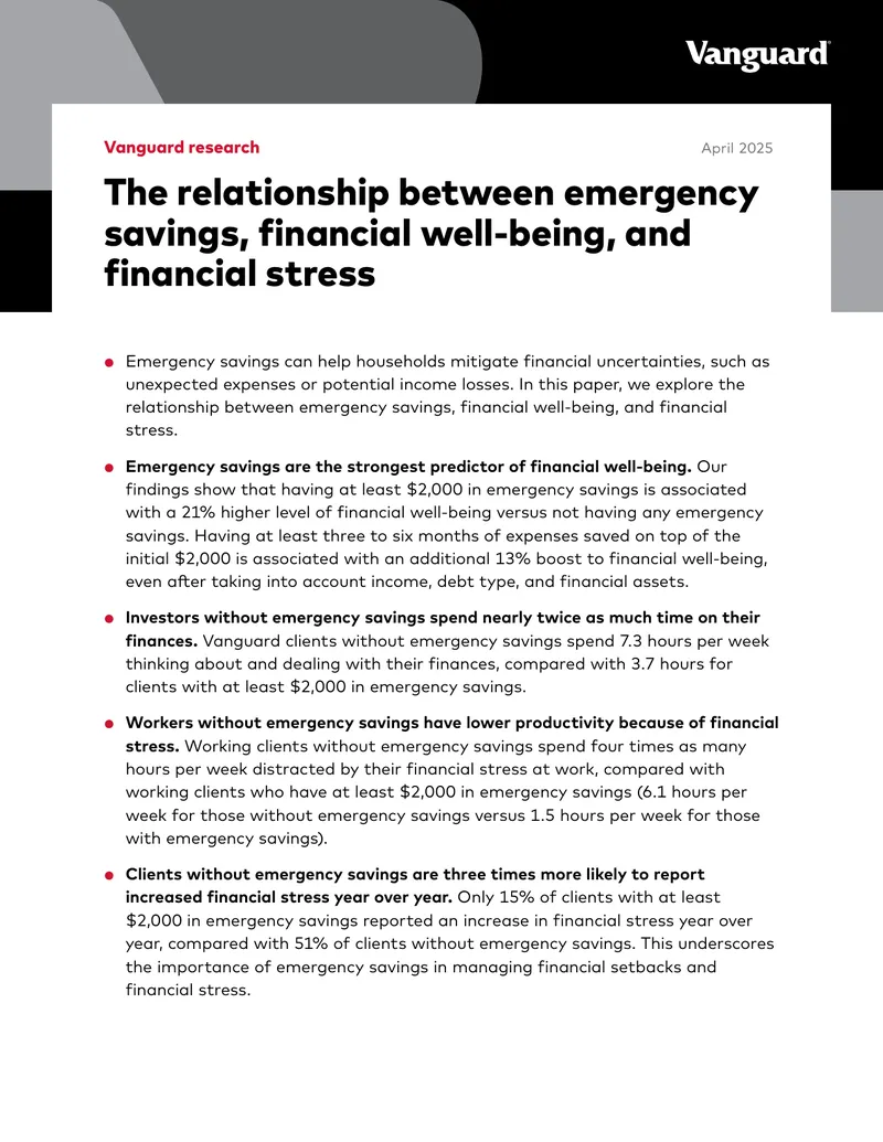 Emergency Savings and Financial Well-Being Analysis