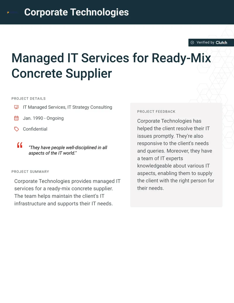 Managed IT Services for Concrete Supplier