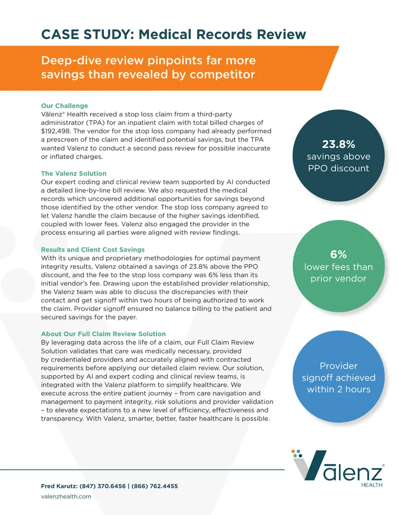 Medical Records Review Case Study