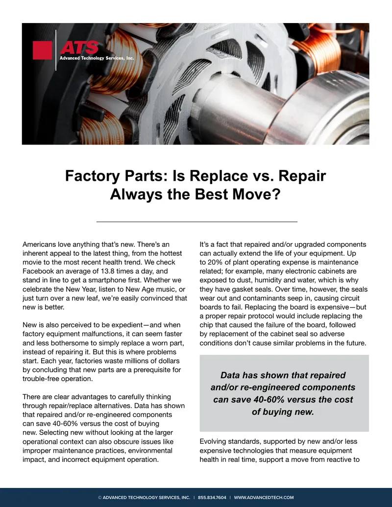 Repair vs Replace Decision-Making in Manufacturing