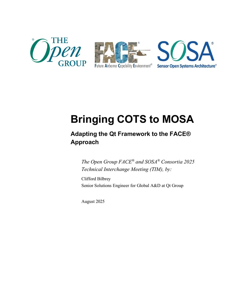 Adapting the Qt Framework to FACE Approach