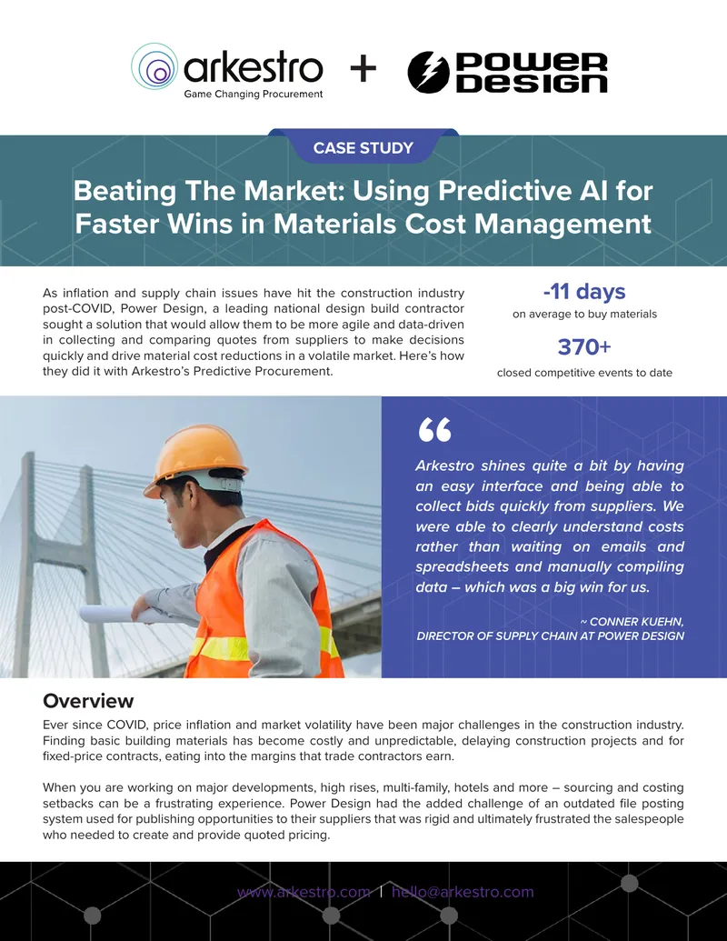 Using Predictive AI for Materials Cost Management