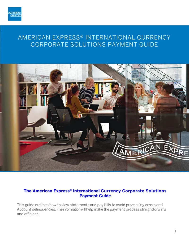 American Express International Currency Corporate Solutions Payment Guide