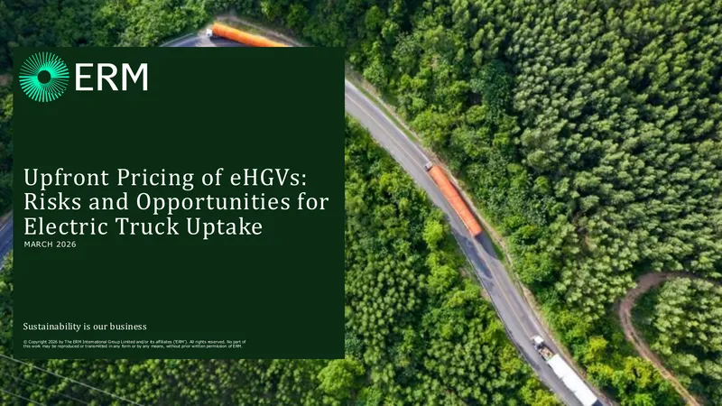 Upfront Pricing of eHGVs Risks and Opportunities