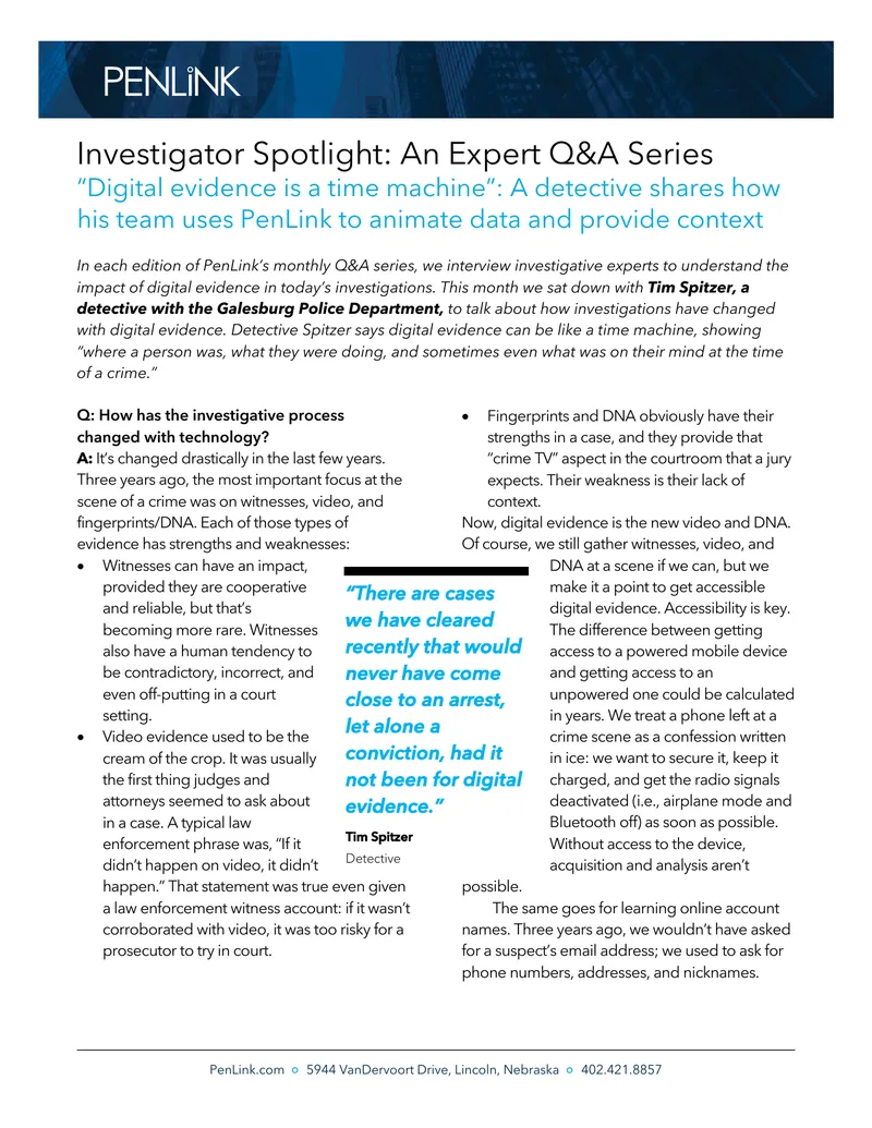 Investigator Spotlight Q&A on Digital Evidence