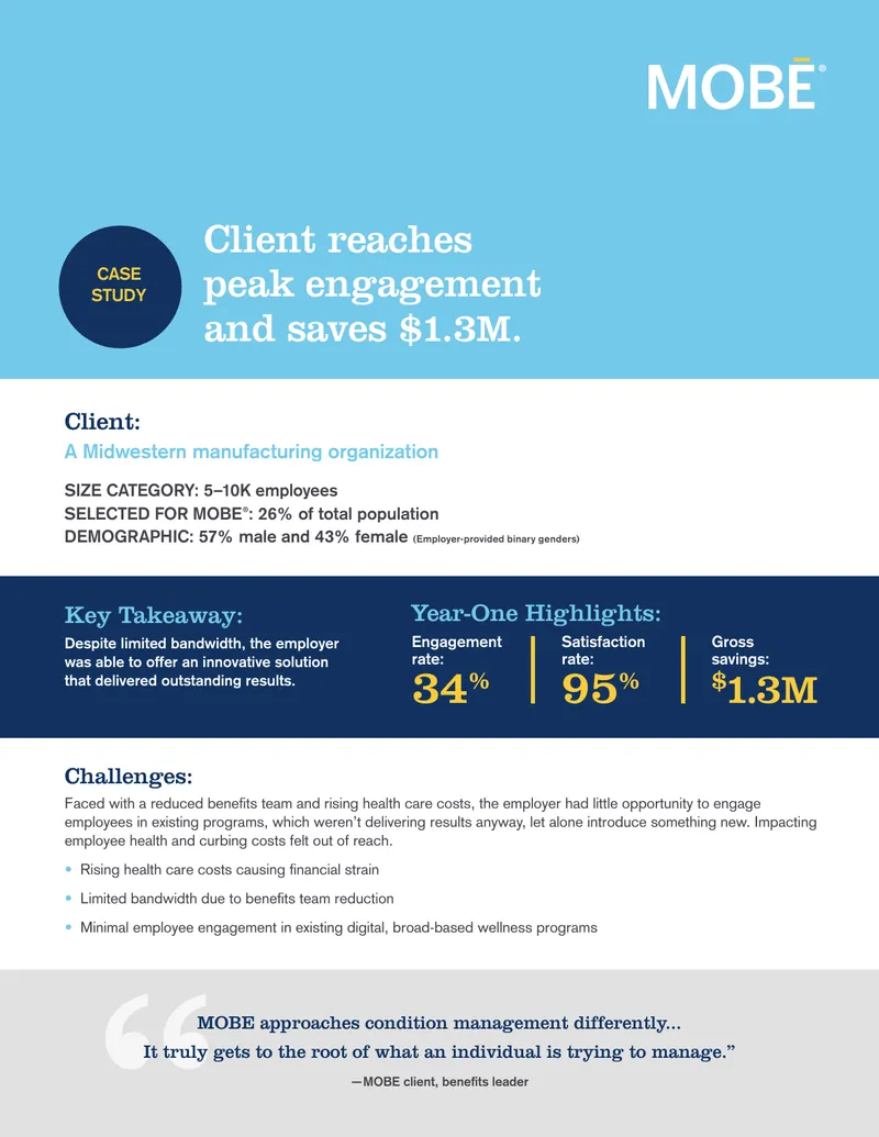 Case Study on Employer Health Program Savings