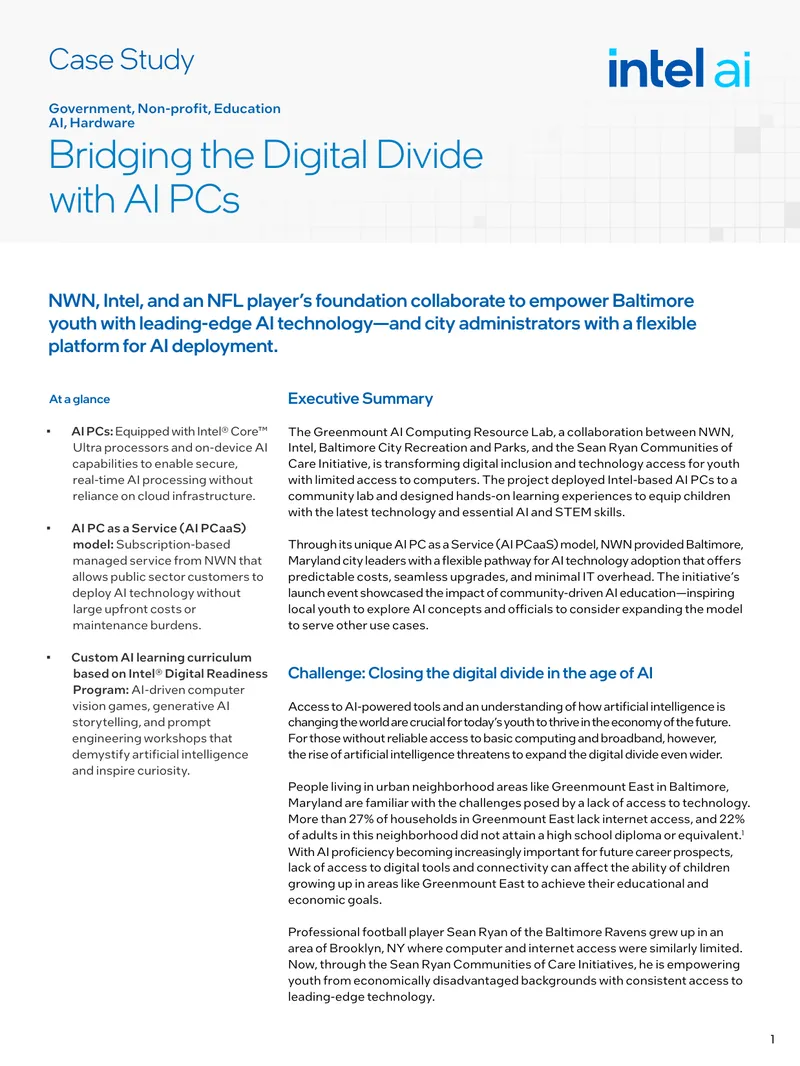 Bridging the Digital Divide with AI PCs