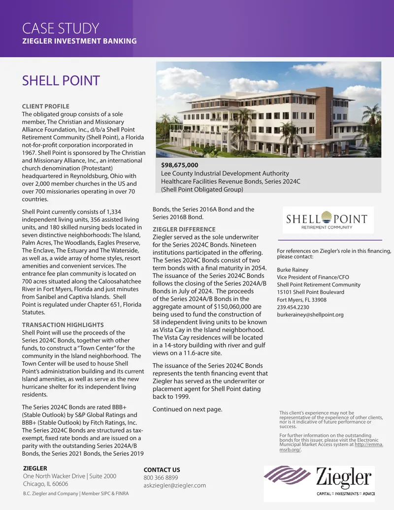 Shell Point Retirement Community Financing Case Study