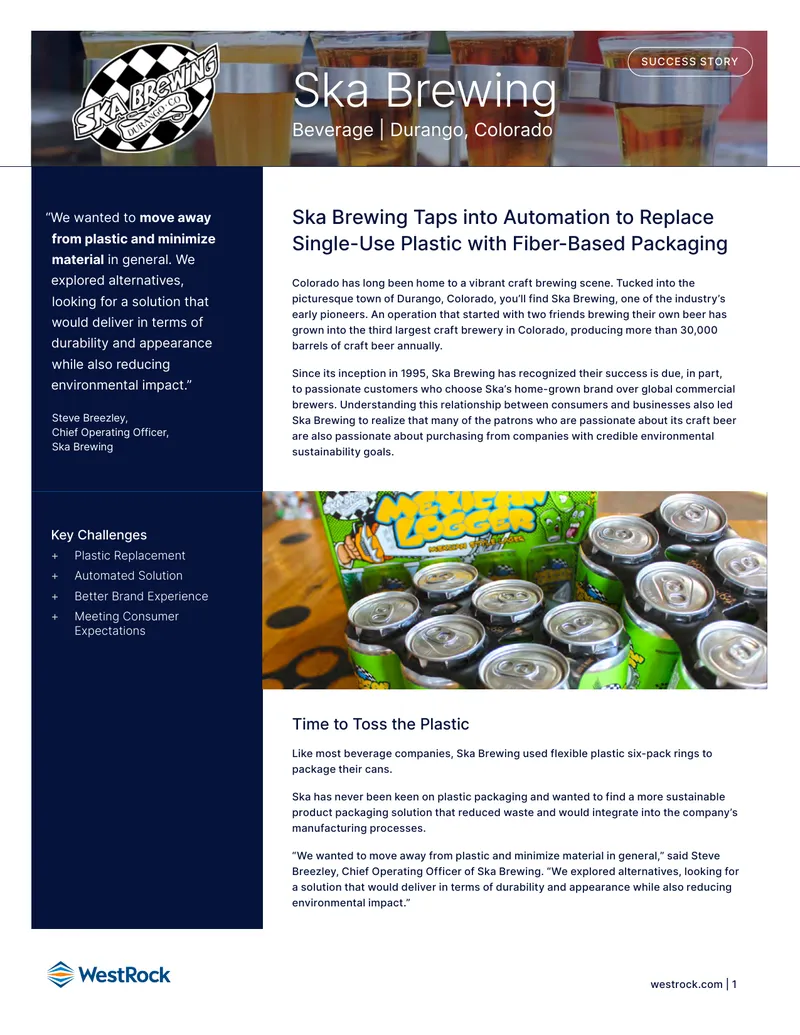 Ska Brewing Implements Fiber-Based Packaging Solutions