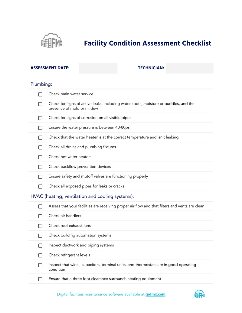 Facility Condition Assessment Checklist