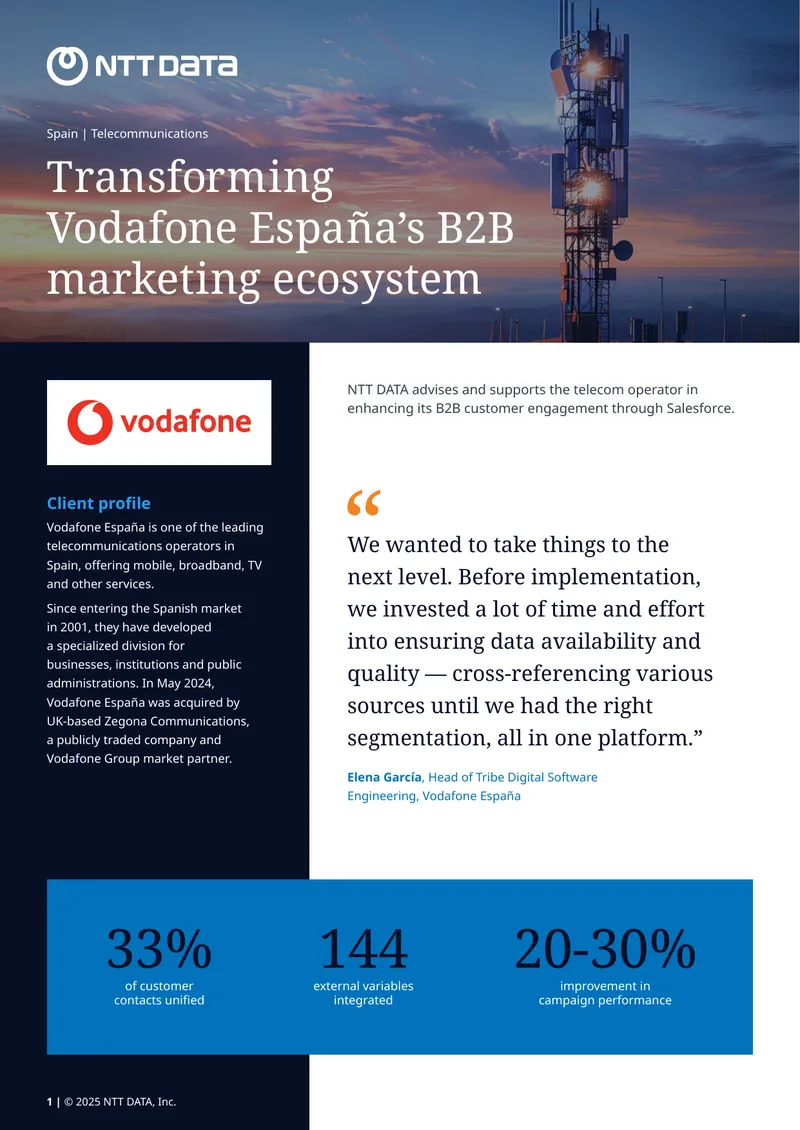 Vodafone España B2B Marketing Ecosystem Transformation