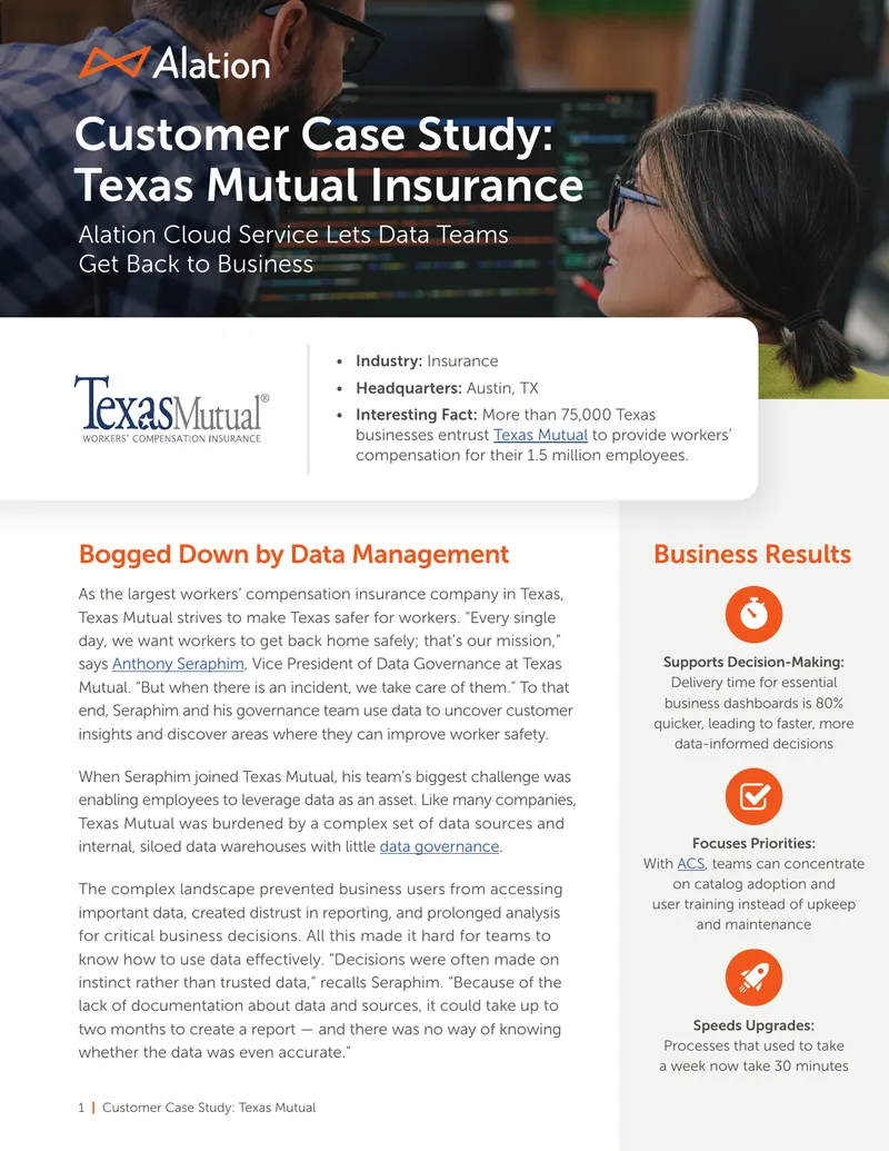 Texas Mutual Insurance Data Management Case Study