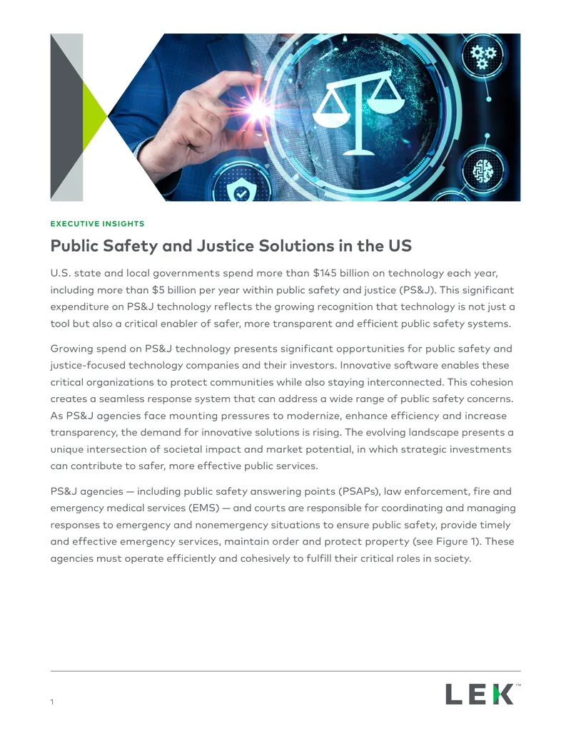 Public Safety and Justice Technology Expenditures