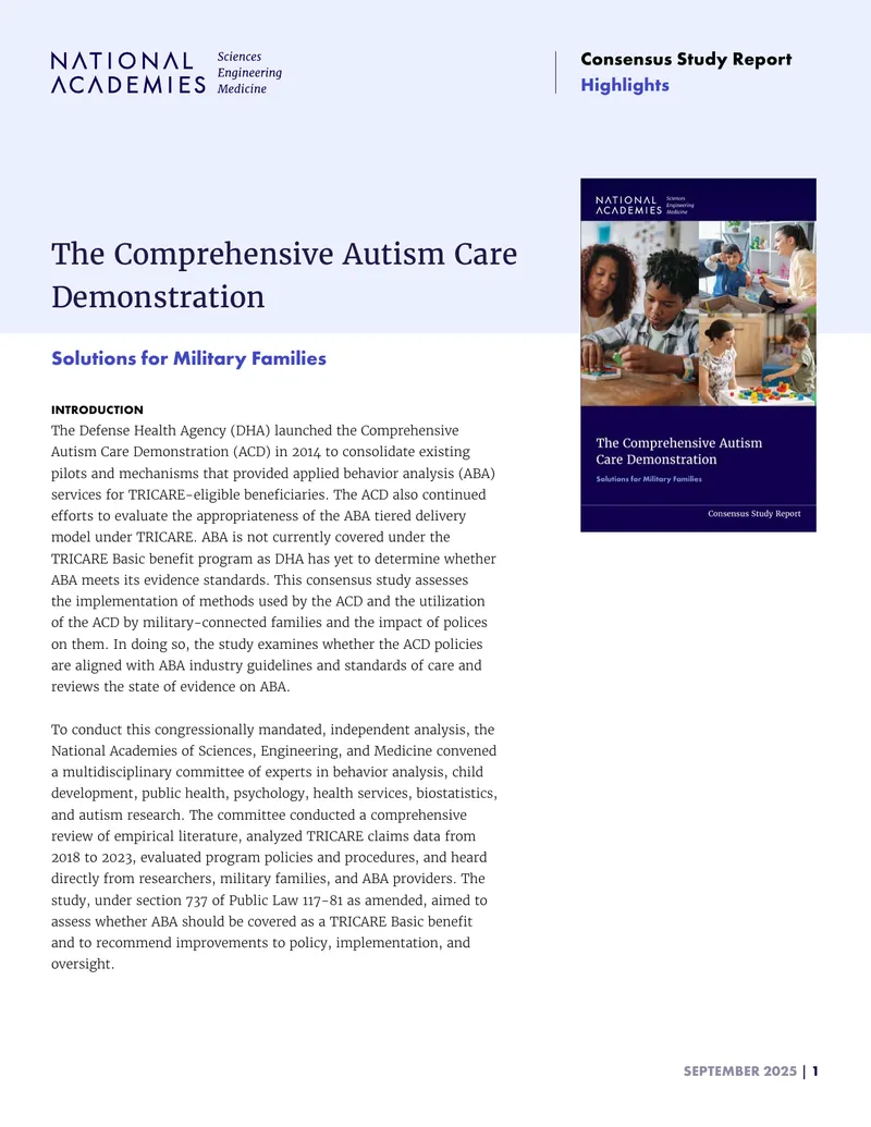 Comprehensive Autism Care Demonstration Analysis