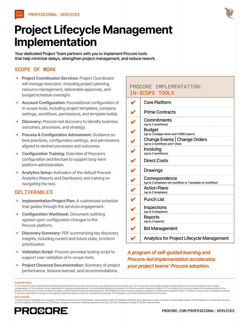 Procore Professional Services Implementation Guide