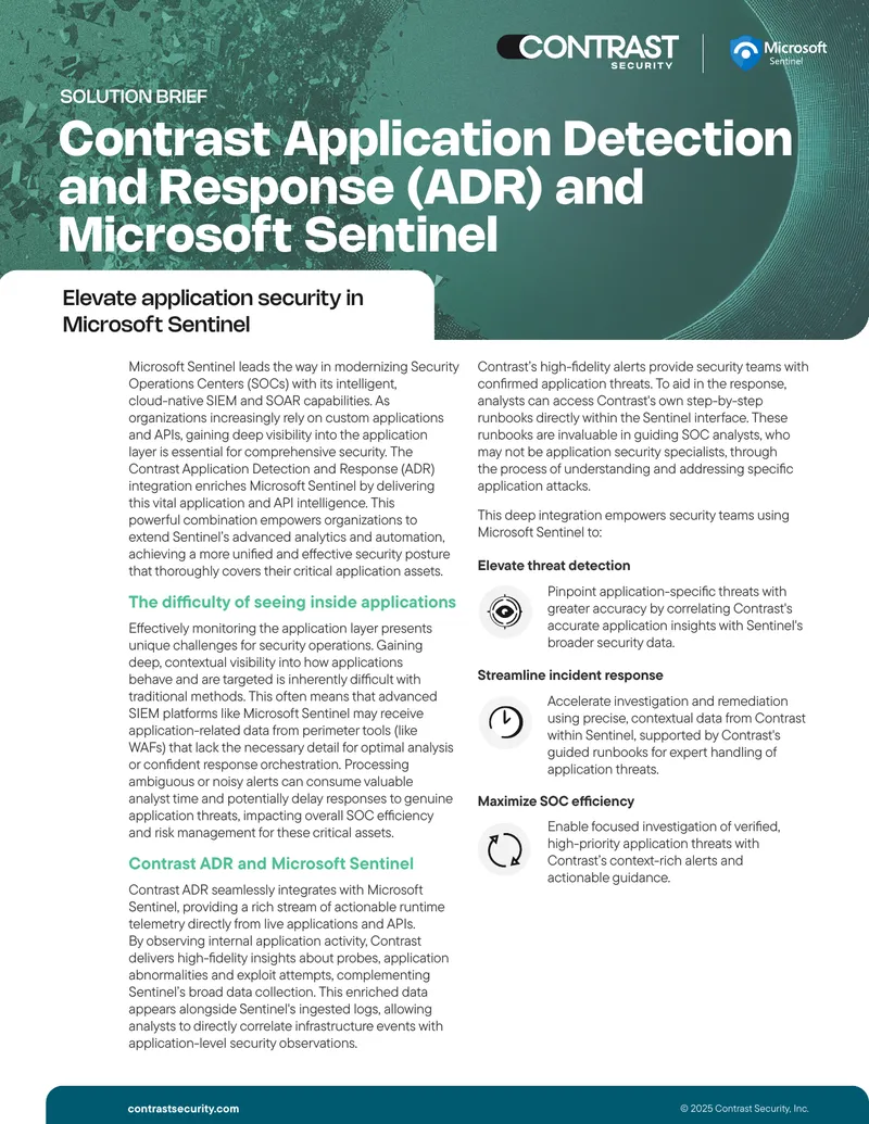 Integrating Contrast Application Detection with Microsoft Sentinel