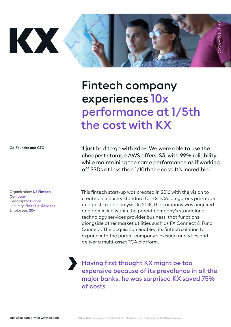 Fintech Company Performance Improvement with KX