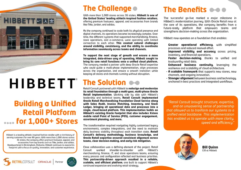 Unified Retail Platform Implementation for Hibbett