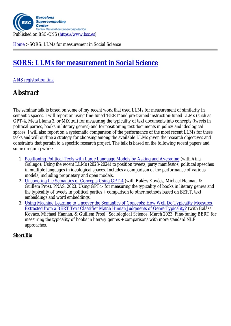 Using LLMs for Measurement in Social Science