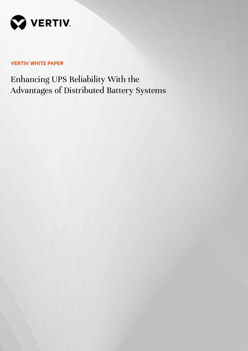 Enhancing UPS Reliability With Distributed Battery Systems