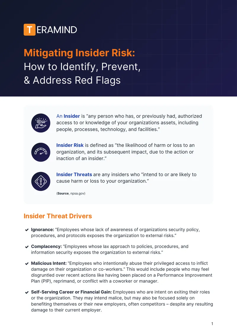 Mitigating Insider Risk and Threats