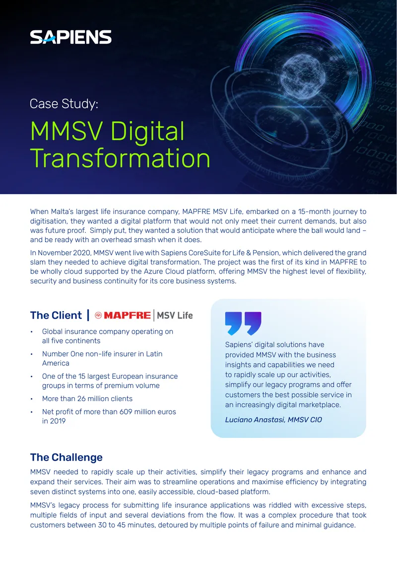 MMSV Digital Transformation Case Study