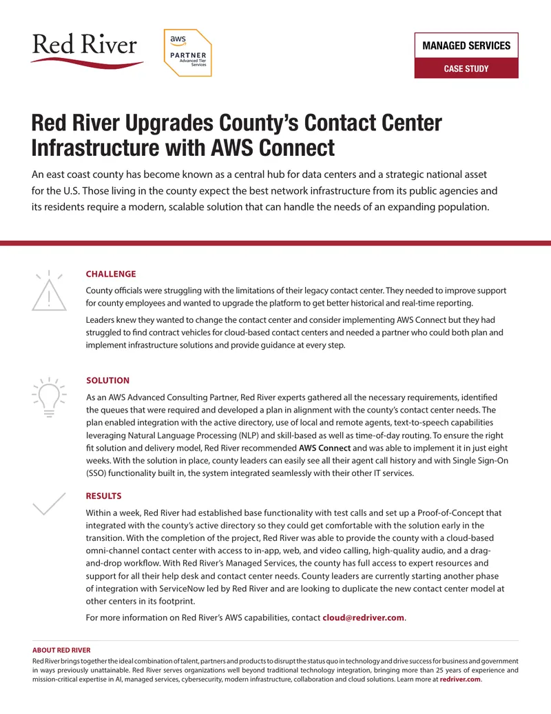 County Contact Center Infrastructure Upgrade Case Study