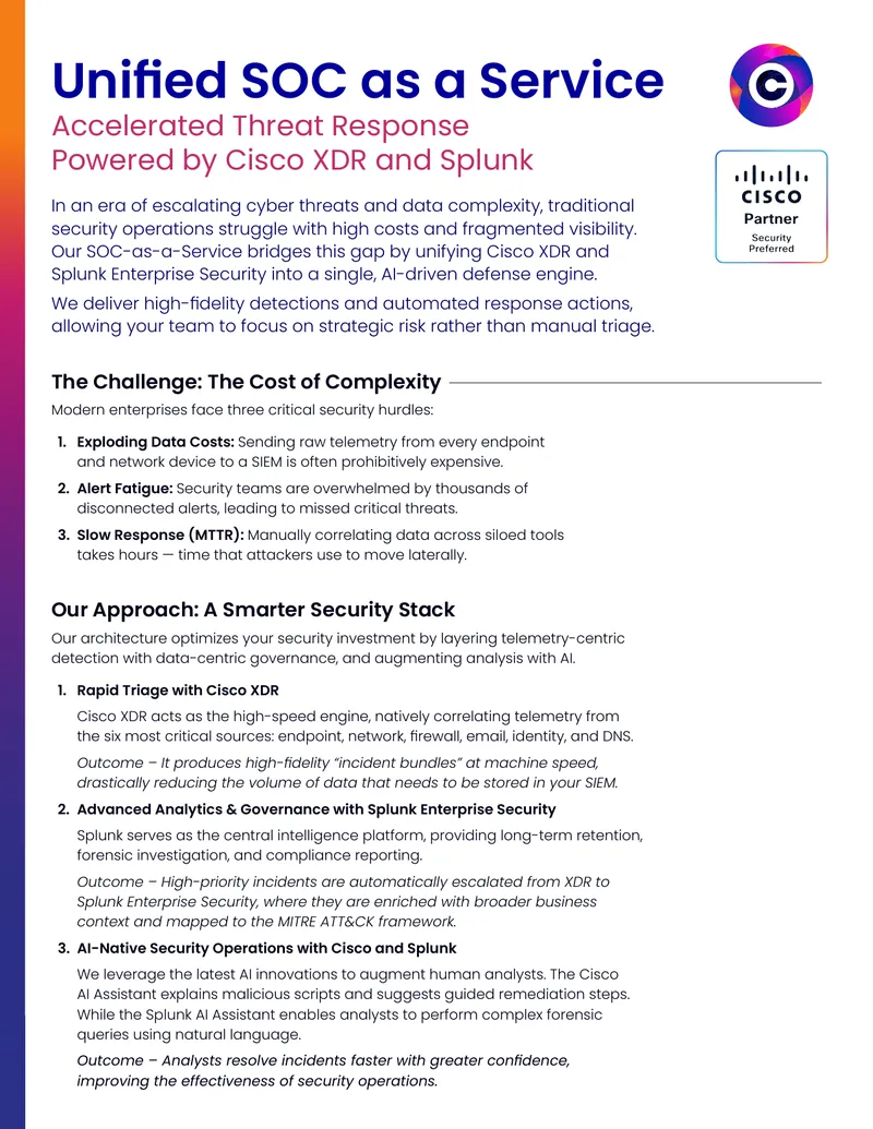Unified SOC as a Service Overview