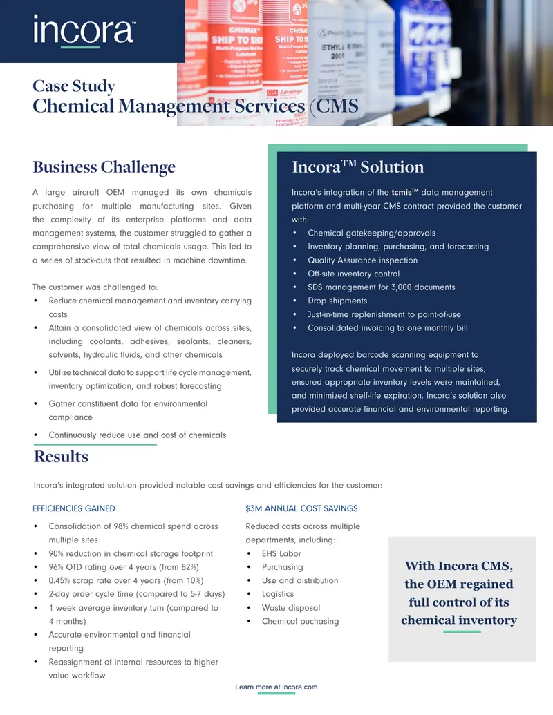 Chemical Management Services Case Study