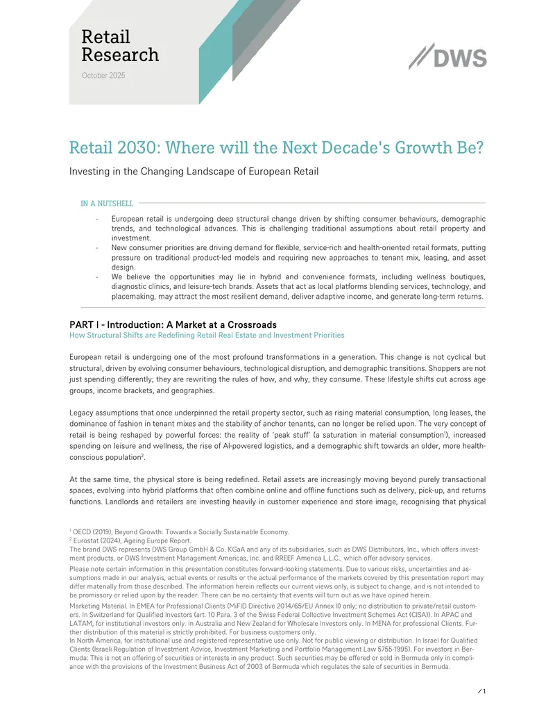 Investing in the Changing Landscape of European Retail