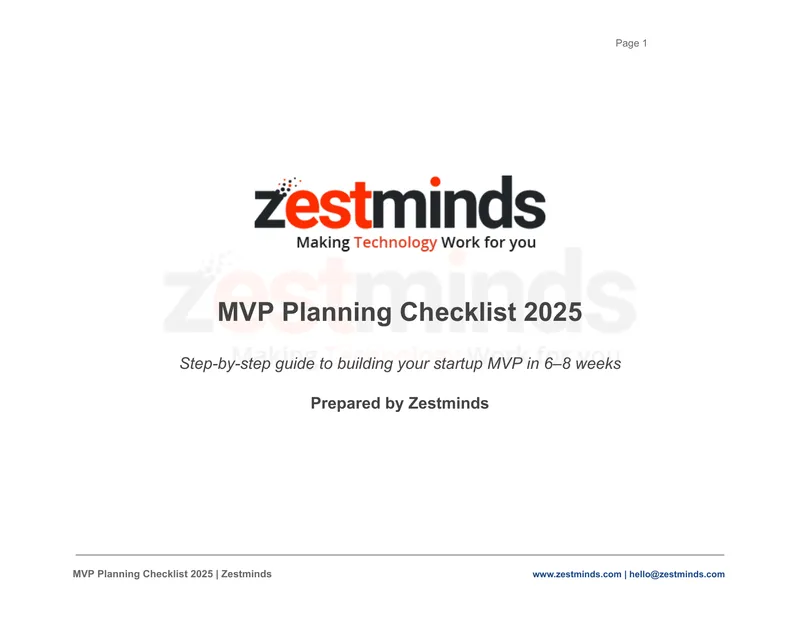 MVP Planning Checklist for Startups 2025